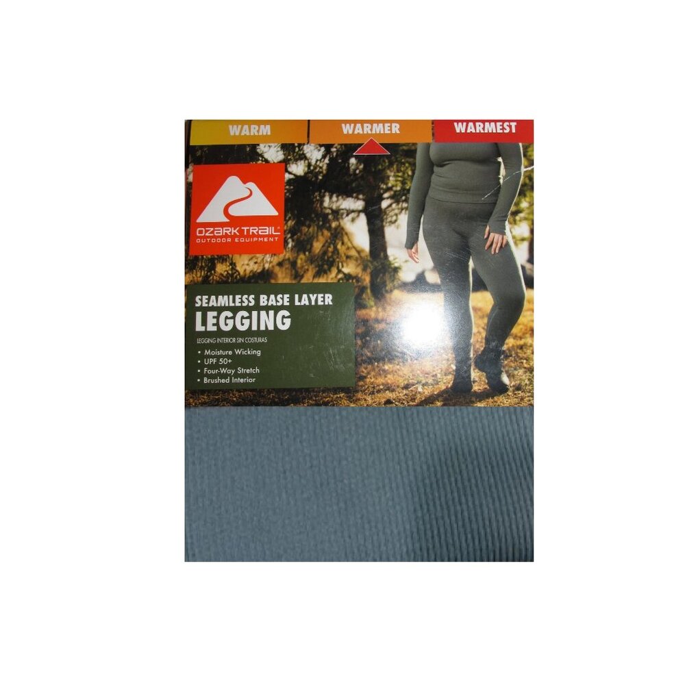 Ozark Trail Womens Seamless Base Layer Legging XS Heritage Blue Outdoor Winter